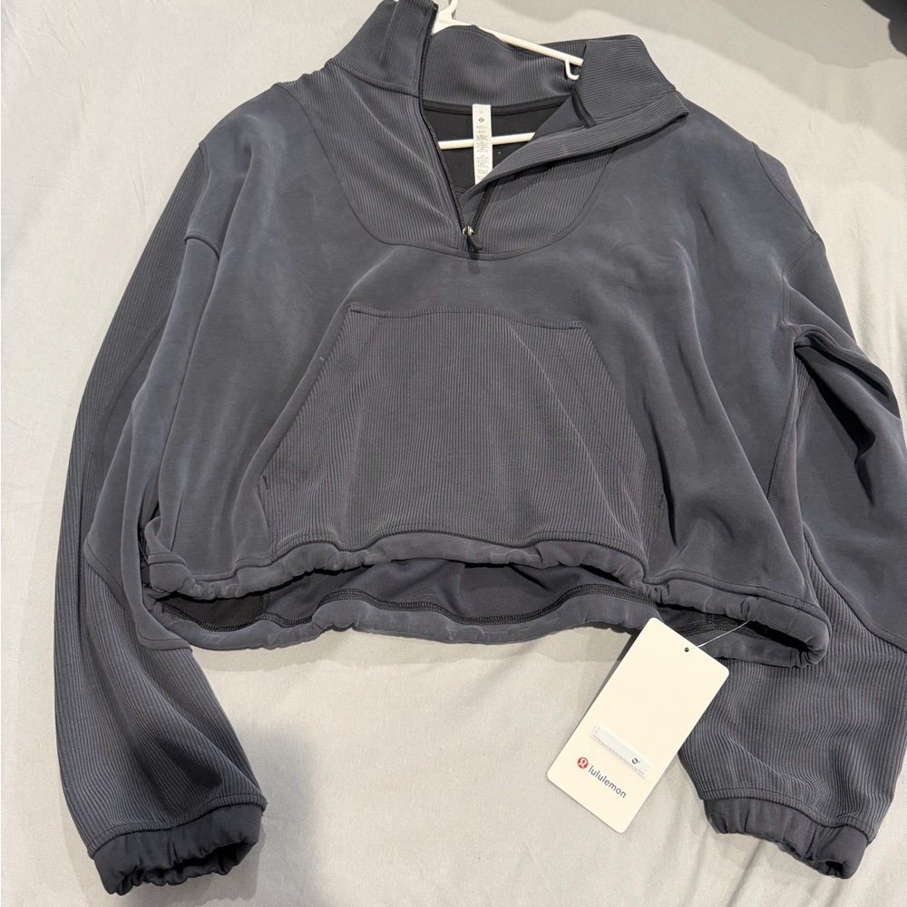 Lululemon Athletica Gray Quarter-Zip Hoodie